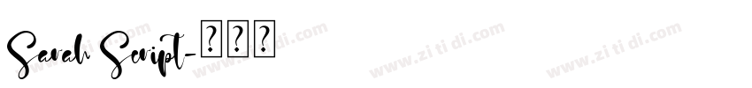 Sarah Script字体转换